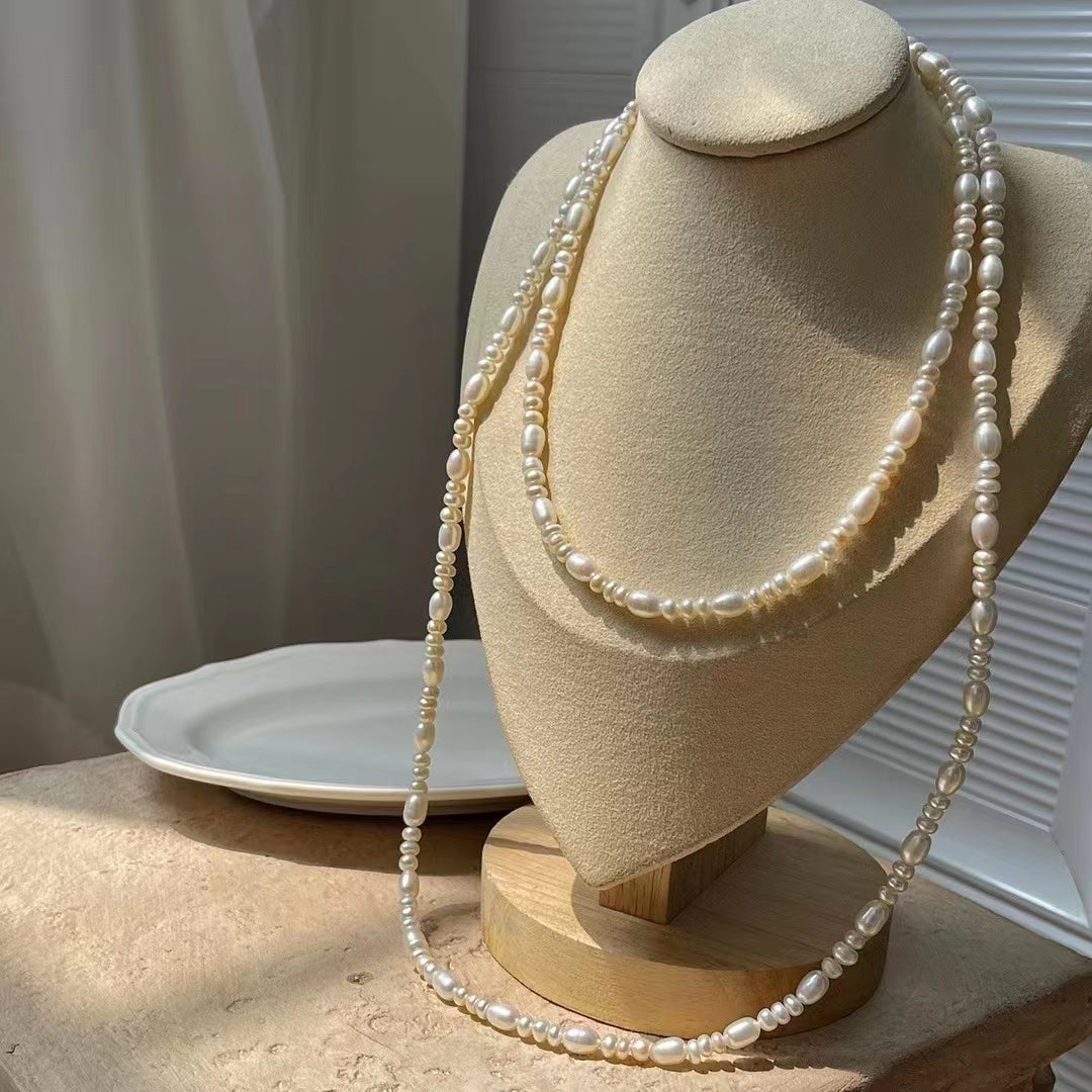 Cultured Freshwater Pearl Necklace Long Sweater Chain