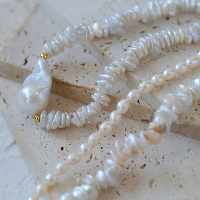 Natural Freshwater Baroque Pearl Necklace