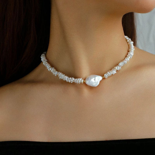 Natural Freshwater Baroque Pearl Necklace