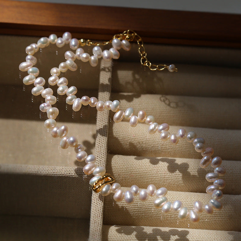 Petal Rain Baroque Pearl choker