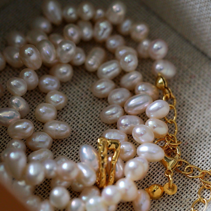 Petal Rain Baroque Pearl choker