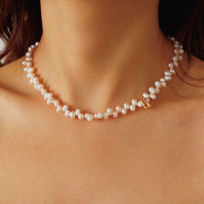 Petal Rain Baroque Pearl choker