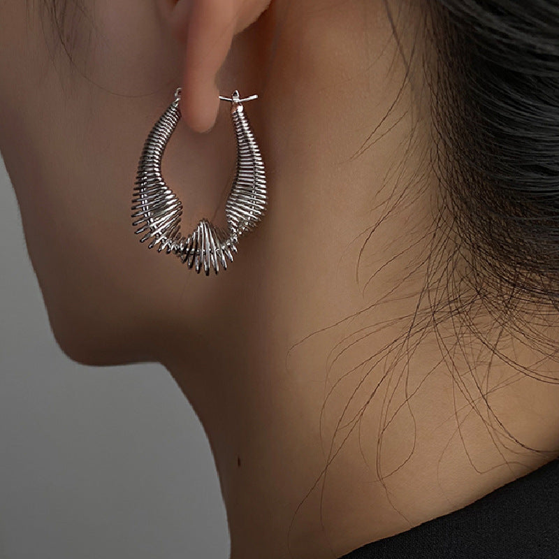 Unique Twisted Large Hoop Earrings