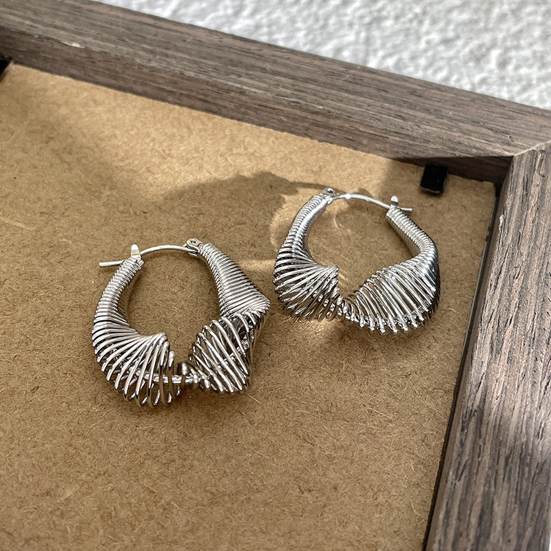 Unique Twisted Large Hoop Earrings